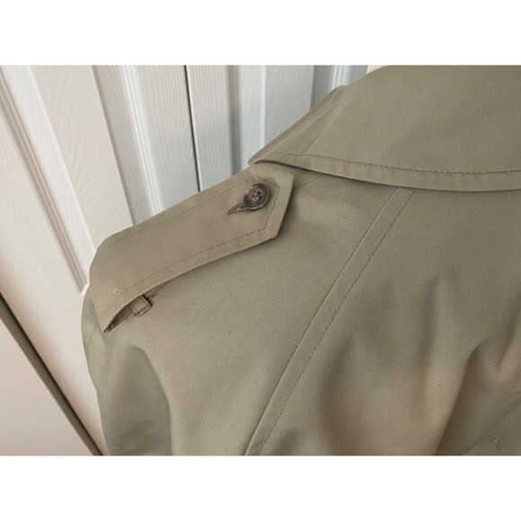 Vintage LONDON FOG Men’s 40 Reg - Double Breasted Trench Coat Belted Liner Beige - Picture 6 of 16